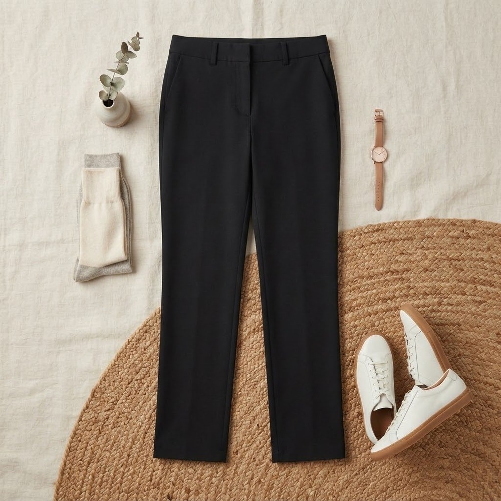 Lane Bryant Black Straight Leg Dress Pants Trousers Size 18 Professional Stretch